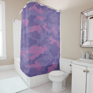 Rideaux De Douche Camo violet défraîchi