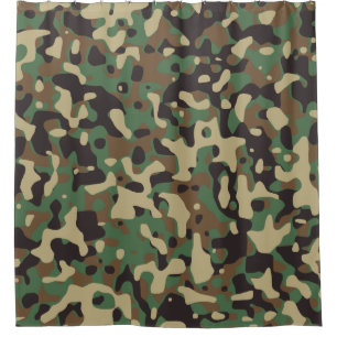 Rideaux De Douche Camouflage beige, Tan Brown, Vert, gris foncé