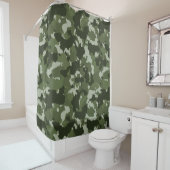 Rideaux De Douche Camouflage Camo Vert Armée Woodland (En situation)