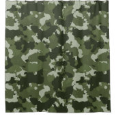 Rideaux De Douche Camouflage Camo Vert Armée Woodland (Devant)
