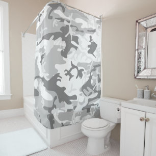 Rideaux De Douche Camouflage gris neige d'hiver, Militaire, Armée