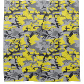 Rideaux De Douche Camouflage jaune et gris, Militaire, Armée (Devant)