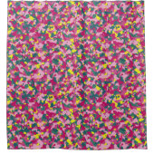 Rideaux De Douche Camouflage jaune rose Motif Camo (Devant)