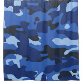 Rideaux De Douche Camouflage Motif Camo Bleu (Devant)