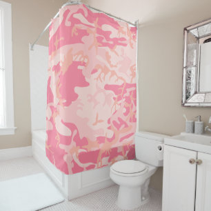 Rideaux De Douche Camouflage rose, Armée