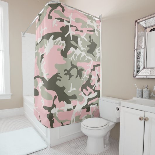 Rideaux De Douche Camouflage rose et vert, Militaire, Armée (En situation)