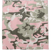 Rideaux De Douche Camouflage rose et vert, Militaire, Armée (Devant)