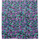 Rideaux De Douche Camouflage rose vert turquoise Motif Camo (Devant)