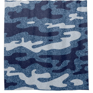 Rideaux De Douche Camouflage tacheté Denim Jeans Motif