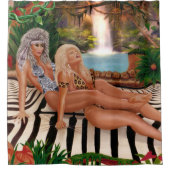 RIDEAUX DE DOUCHE CAMPAGNE DES REINES DE JUNGLE (Devant)