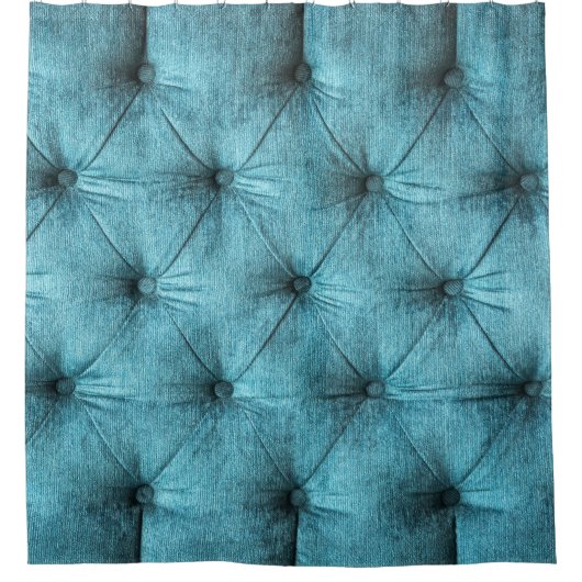 Rideaux De Douche Canapé en velours turquoise Gros plan (Devant)