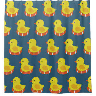 Rideaux De Douche Canard en caoutchouc jaune, mignon, motif sans sou