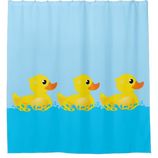 Rideaux De Douche Canard en caoutchouc jaune mou éclaboussant (Devant)