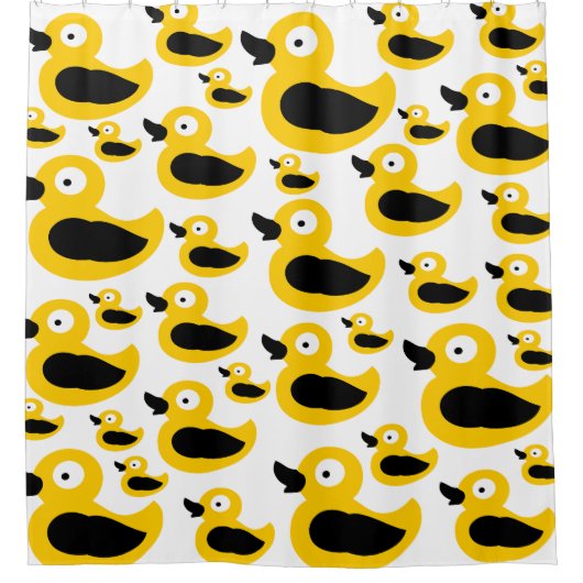 Rideaux De Douche Canard jaune amusant (Devant)