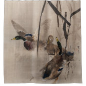 Rideaux De Douche Canards dans l'eau Art japonais (Devant)