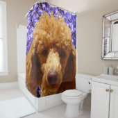 Rideaux De Douche Caniche mignon (En situation)