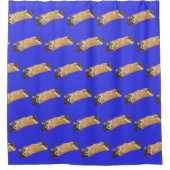 Rideaux De Douche Cannoli (arrière - plan bleu vif) (Devant)