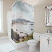Rideaux De Douche Cannon Beach Vue sur la mer (En situation)