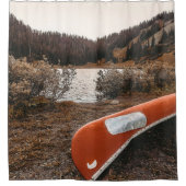Rideaux De Douche Canoë Russe d'automne // Dusk Lit Grey (Devant)