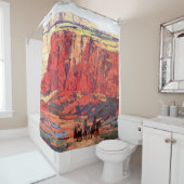 Rideaux De Douche "Canyon Riders" Art occidental par Edgar Payne (En situation)
