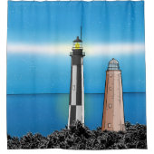 Rideaux De Douche Cape Henry Lighthouse Virginia Chesapeake Bay (Devant)