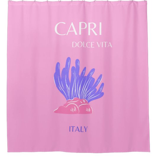 Rideaux De Douche Capri, Italie, Preppy, rose (Devant)