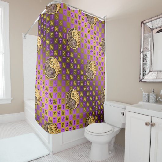Rideaux De Douche Capricorne & Sanglier de Feu (En situation)