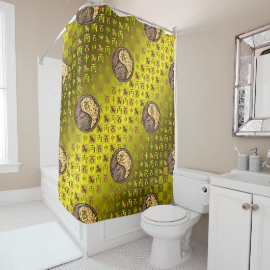 Rideaux De Douche Capricorne & Singe de feu (En situation)