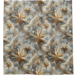 Rideaux De Douche Capturer Art Hiver Scène & Cristaux de neige et de
