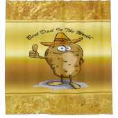 Rideaux De Douche Caractère de patate casquette sombrero mexicain (Devant)