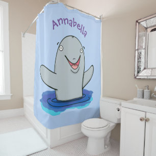 Rideaux De Douche Caricature adorable de marsouin