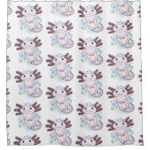 Rideaux De Douche Caricature axolotl rose adorable (Devant)