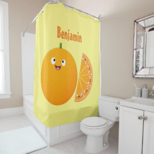 Rideaux De Douche Caricature d'agrumes d'orange