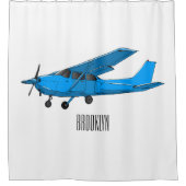 Rideaux De Douche Caricature d'avion à voilure fixe (Devant)