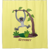 Rideaux De Douche Caricature de bande de gibbon joyeux (Devant)