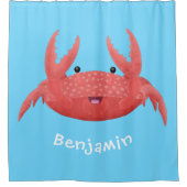 Rideaux De Douche Caricature de crabe rouge cuite (Devant)