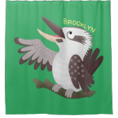 Rideaux De Douche Caricature de kookaburra drôle et drôle (Devant)