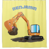 Rideaux De Douche Caricature de la pelle orange (Devant)