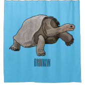 Rideaux De Douche Caricature de la tortue des Galapagos (Devant)
