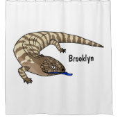 Rideaux De Douche Caricature de lézard rouge (Devant)