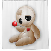 Rideaux De Douche Caricature de poupée vaudou en amour (Devant)