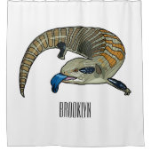 Rideaux De Douche Caricature en bleu (Devant)