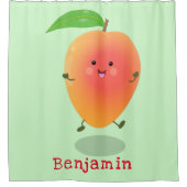 Rideaux De Douche Caricature jaune mangue mignonne (Devant)