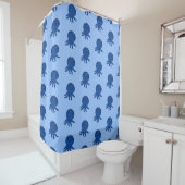 Rideaux De Douche Caricature octopus mignonne vieux papier (En situation)