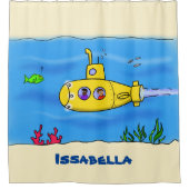 Rideaux De Douche Caricature sous-marine joyeuse (Devant)