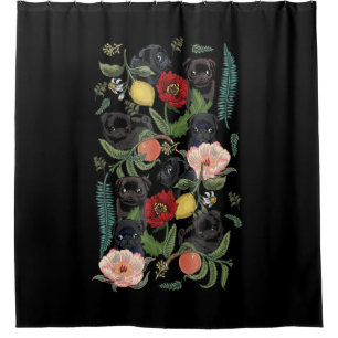 Rideaux De Douche carlin botanique et noir t- par huebucket