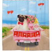 Rideaux De Douche Carlin Chien Saint Valentin Camion (Devant)