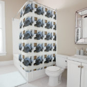 Rideaux De Douche carlin noir plat (En situation)