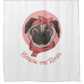 Rideaux De Douche Carlin rose enfreindre les règles (Devant)