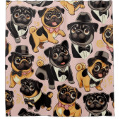 Rideaux De Douche Carlin sans couture Retro (Devant)